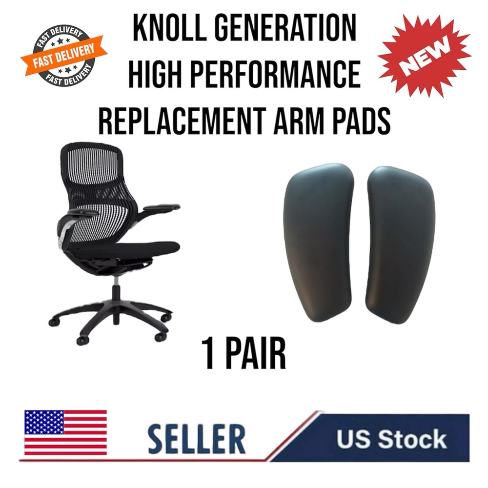 Knoll Generation Replacement High Performance Arm Pads - Black